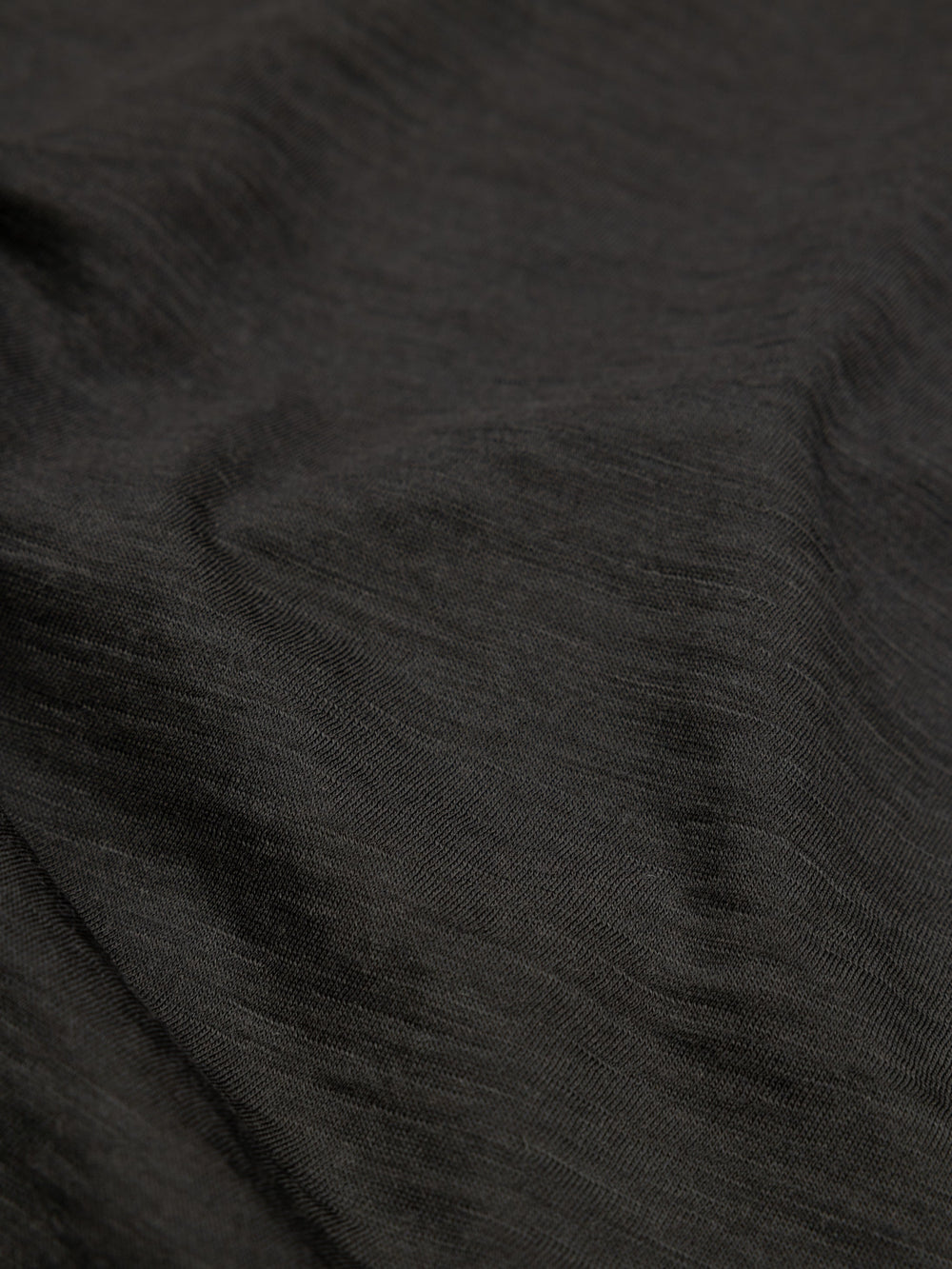 Merino High Neck T-Shirt in Raven - Seeker