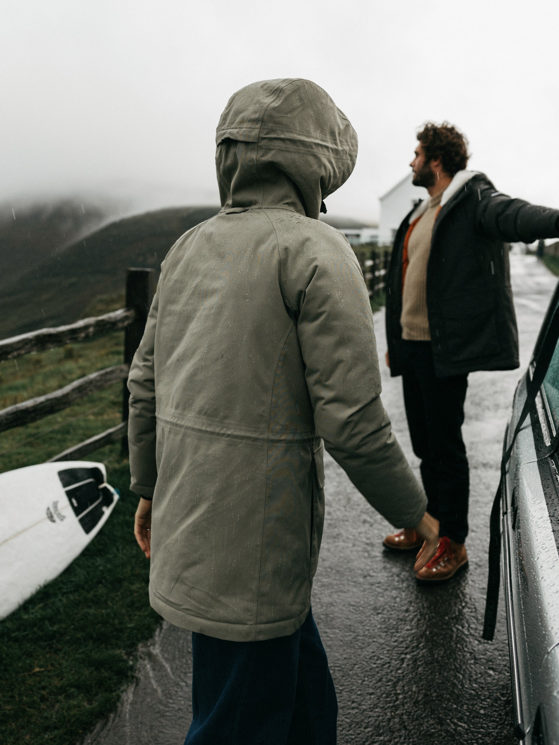 Parka Jacket in Willow Green - Vellus